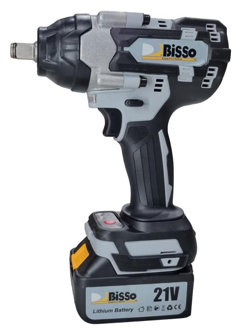 BISSO - Car Tire Screwdriver Set with Bag 600Nm RPM Torque Include 2 Sockets Size 17/19mm, 19/22mm 21V - Image 1