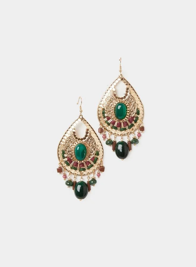 Gold Tone Danglers Earrings