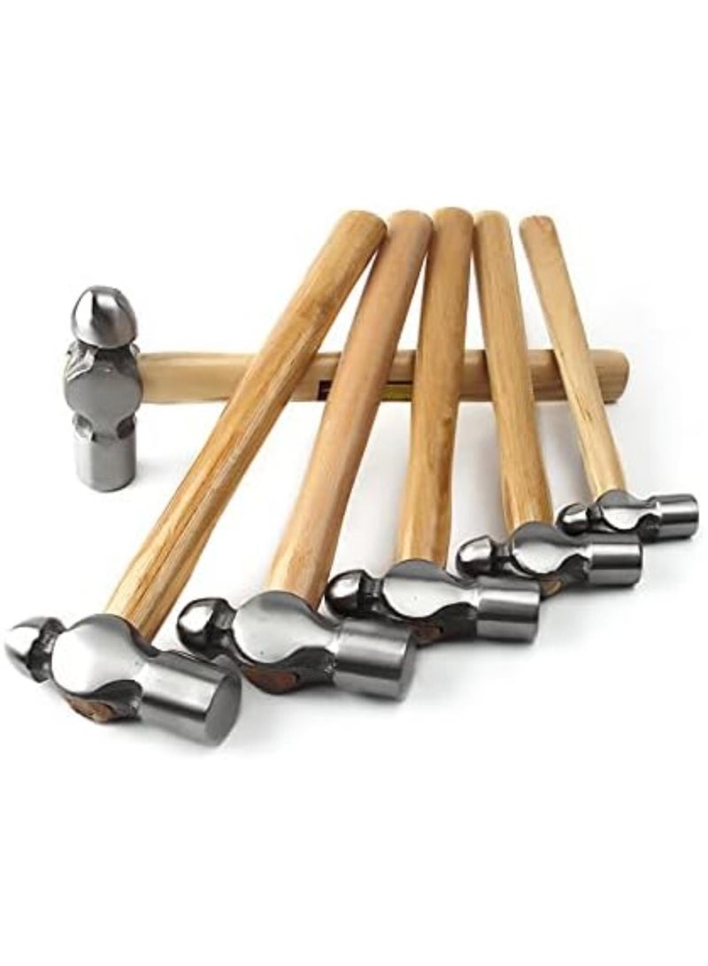 GGOOT High-Carbon Steel Round Hammer Ball Pein Nipple Hammer Hardware Tool Household Hammer with Wood Handle 0.5P 1P 1.5P 2P 2.5P 3P-1P  - Image 1
