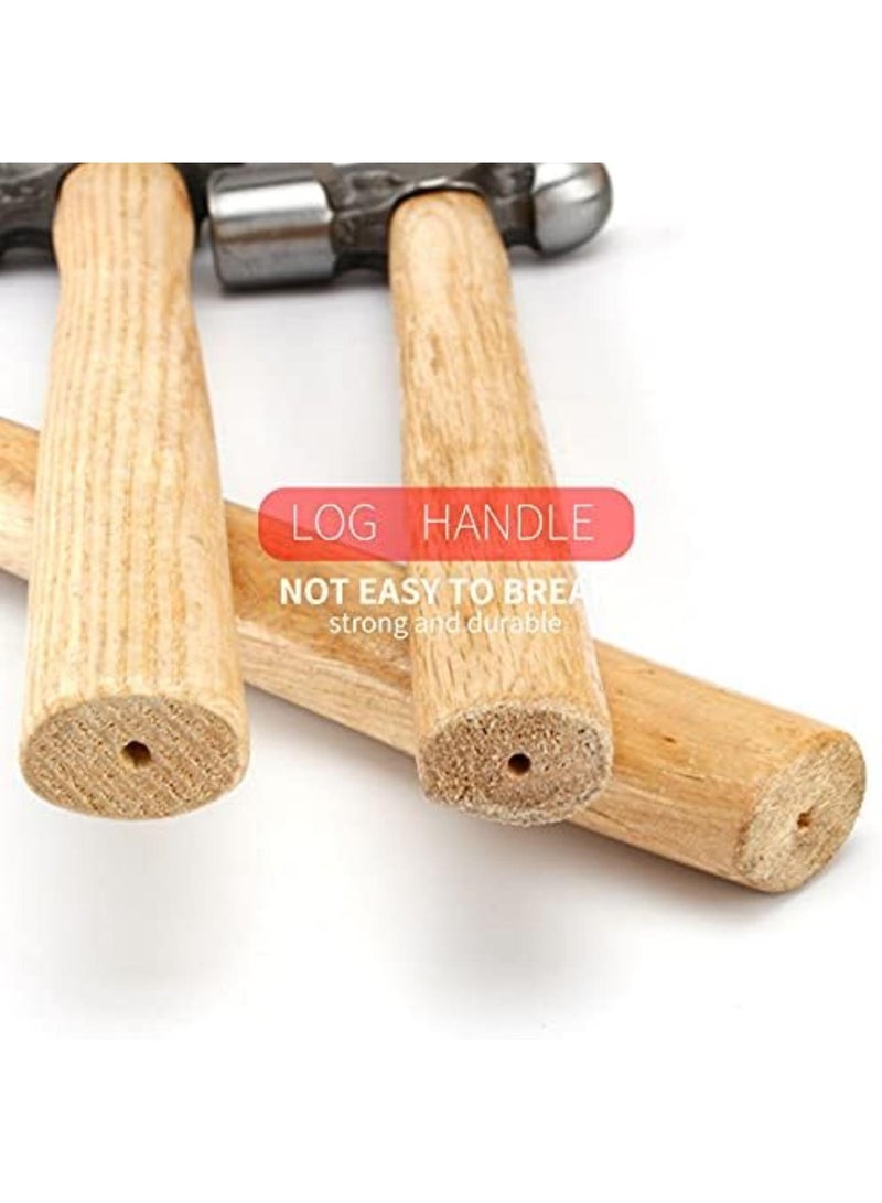 GGOOT High-Carbon Steel Round Hammer Ball Pein Nipple Hammer Hardware Tool Household Hammer with Wood Handle 0.5P 1P 1.5P 2P 2.5P 3P-1P  - Image 4