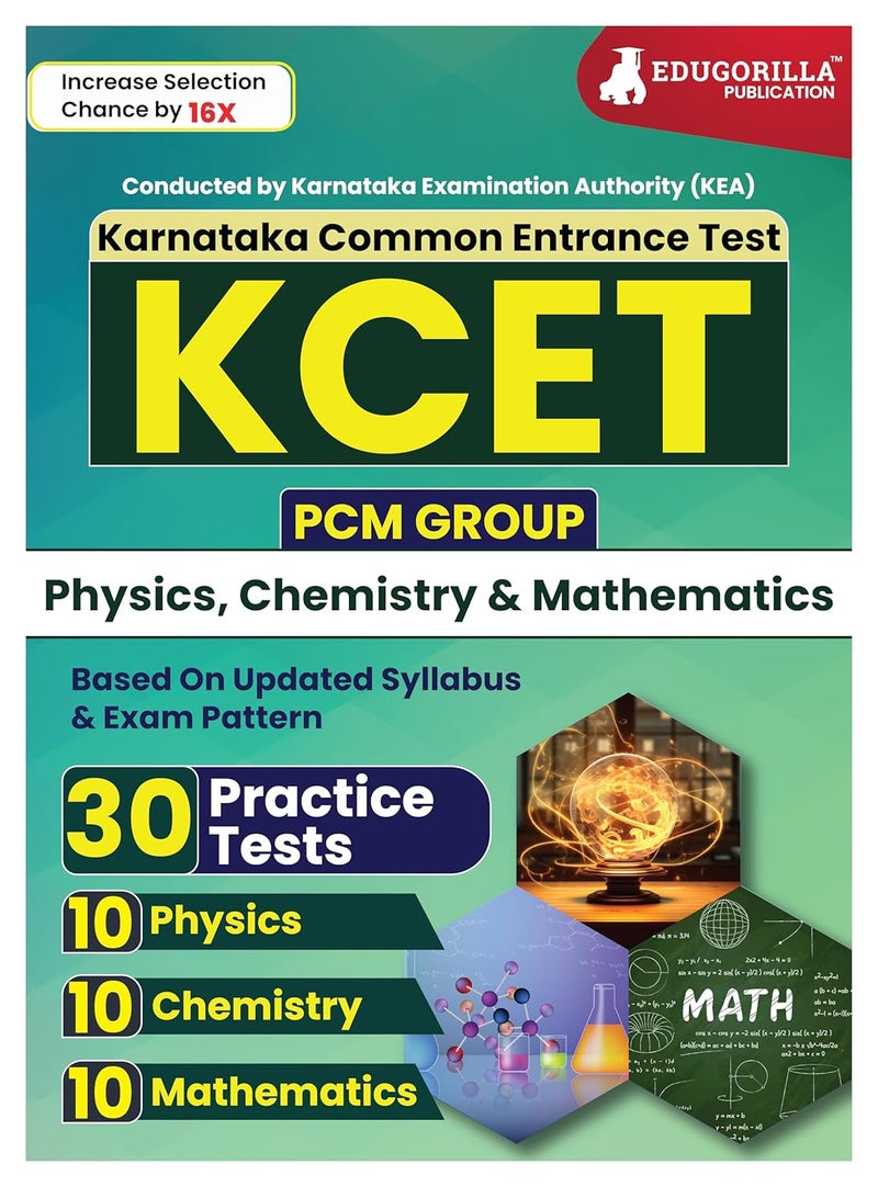 KCET 2024 : Engineering Entrance Exam - Karnataka Common Entrance Test - 30 Practice Tests of Physics, Chemistry and Mathematics (1800 Solved Questions) with Free Access To Online Tests  - Image 1