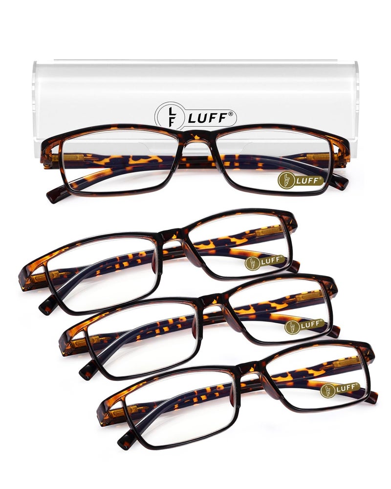 LUFF 4Pcs Anti-Blue-ray Reading Glasses Portable Ultra-Light Readers(1.5X) - Image 1