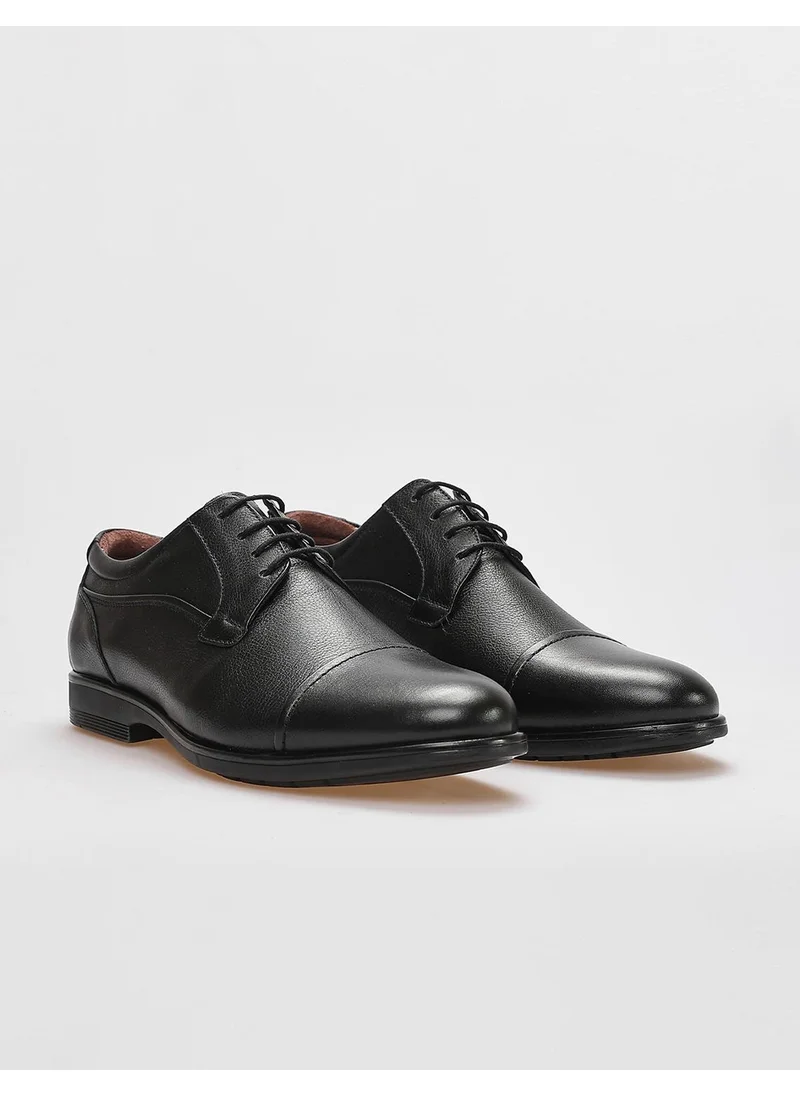 كاباني Leather Black Lace-Up Men's Casual Shoes