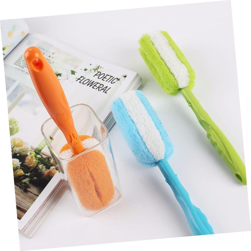 4 Piece Multifunctional Cleaning Brush Set Long Handle Cup Brush For Wine Milk Bottles Convenient Hanging Design Strong Dirt Removing Power Kitchen Household Use - Image 5