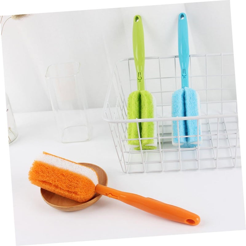 4 Piece Multifunctional Cleaning Brush Set Long Handle Cup Brush For Wine Milk Bottles Convenient Hanging Design Strong Dirt Removing Power Kitchen Household Use - Image 3