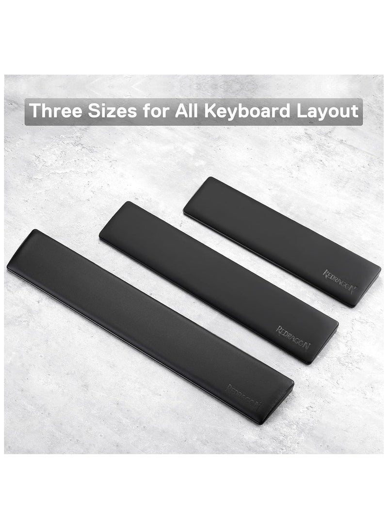 REDRAGON Redragon P035 Meteor S Computer Keyboard Wrist Rest Pad, Ergonomic Soft Memory Foam Wrist Rest w/Anti-Slip Rubber Base, 60% 61 Keys Compact Size 11.38 x 2...  - Image 1