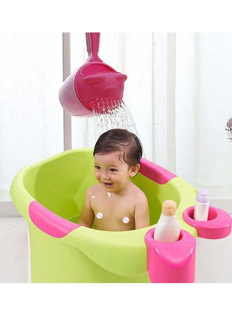 SYOSI Baby Bath Rinse Cup Shampoo Rinser Shower Sprinkler Spoon Bathroom Accessories for Tub Wash Cups with Dippers Handle 2 Pcs  - Image 4