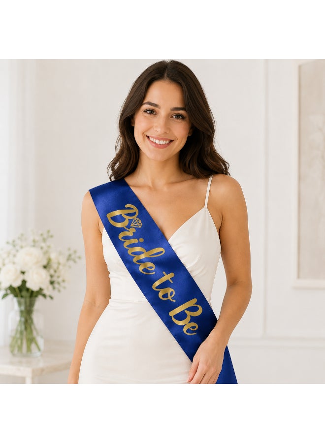 Dark Blue Bride to Be Party Sash, Bridal Shower Sash for Bride, Bachelorette Party Accessory and Bride Celebration Wear - Image 2
