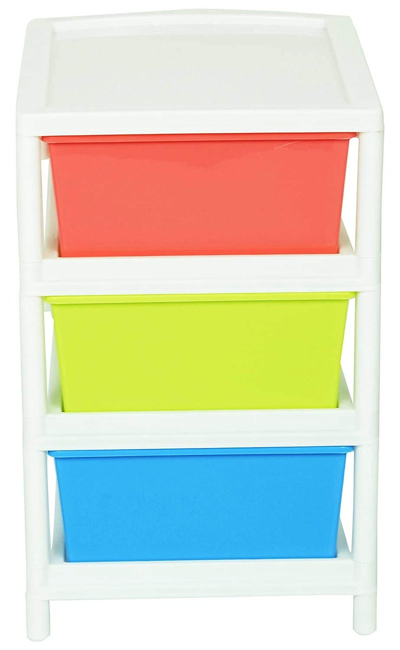 GOPINATH GPNT Multipurpose 3 Drawer Plastic Modular Chest Storage Organizer Multicolor  - Image 4