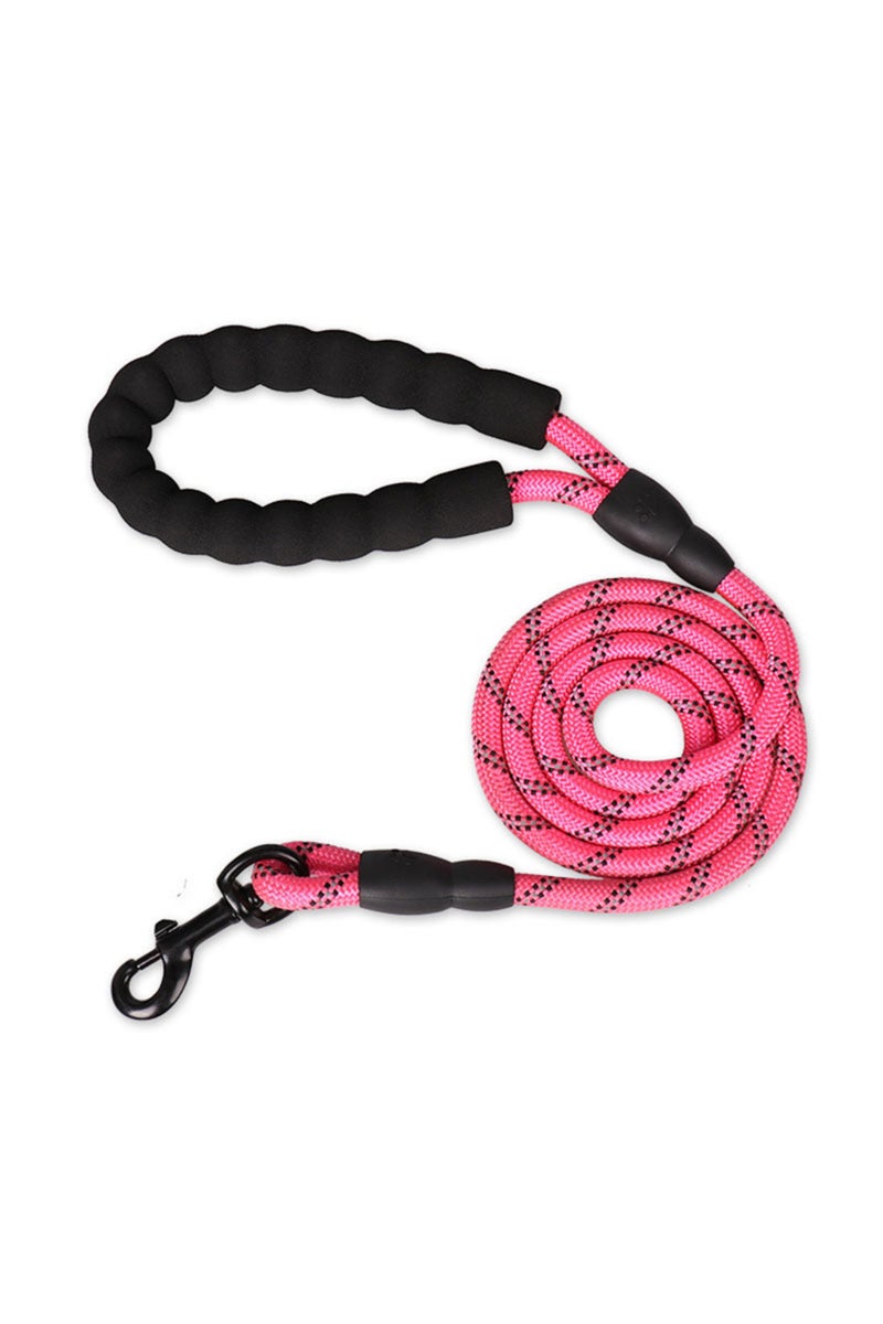 erorex 1.5m Pink Reflective Dog Leash With Comfortable Padded Handle - Double Heavy Duty Traction Rope For