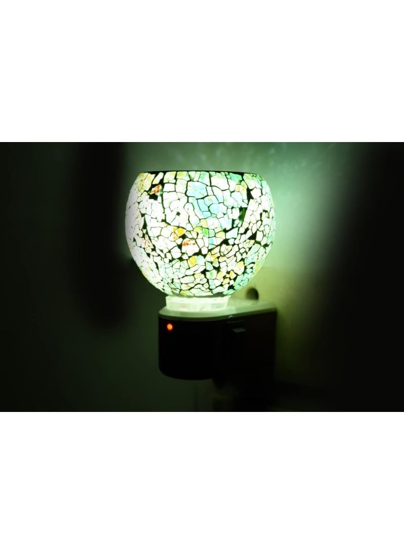 DS ENTERPRISE DS ENTERPRISE Ceramic Kapur Dani Electrical Camphor DiffuserHome Fragrance Aroma Glass Kapoor Dani Essential Oil Diffuser Burner Night Lamp2040MahakX  - Image 5