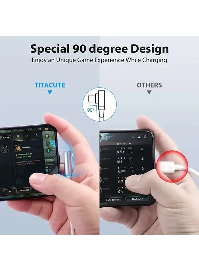 120W USB A To Type C Fast Charging Elbow Turbo Cable Yellow 39 37 Inch For Xiaomi - Image 5