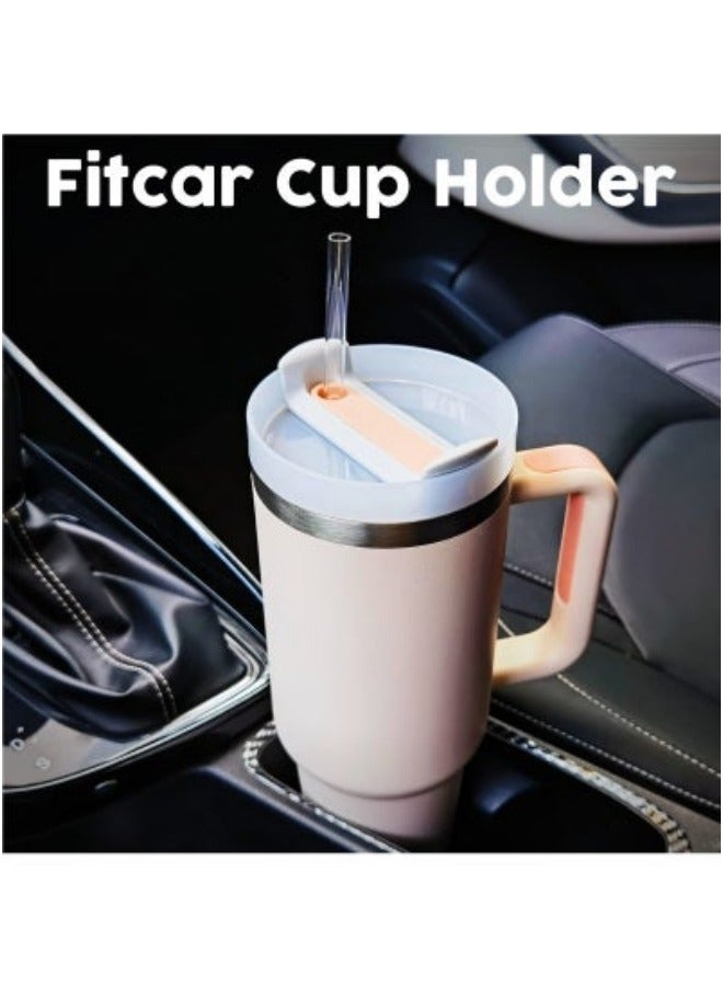 MIXDE 40oz Water Bottle Vacuum Tumbler with Straw Stainless Steel Coffee Mug - Image 2