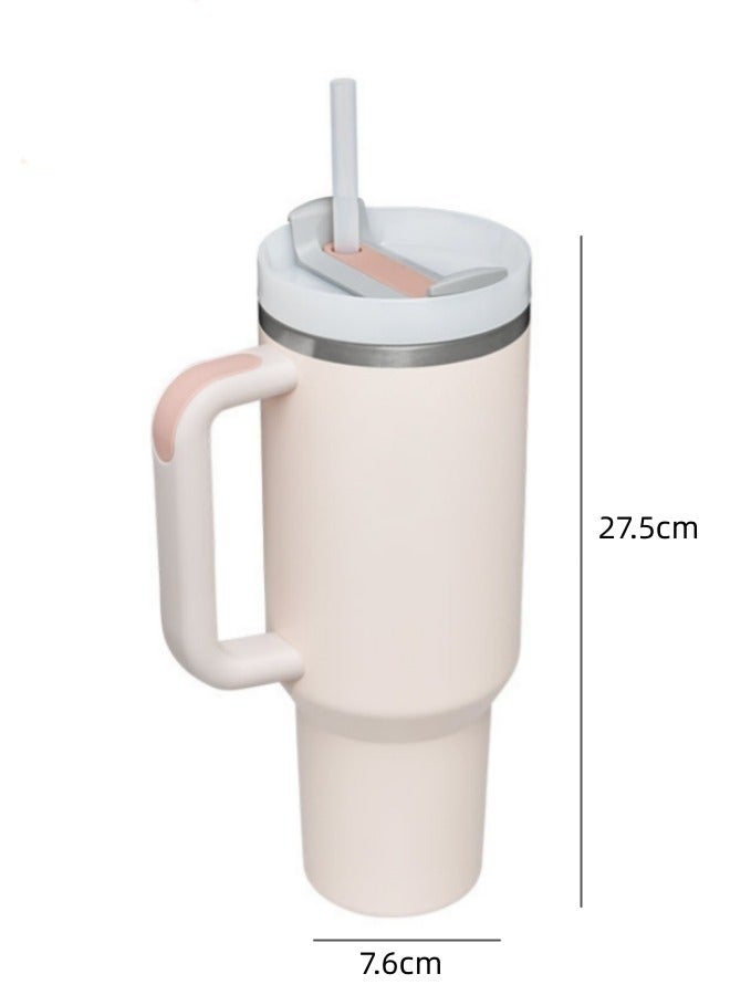 MIXDE 40oz Water Bottle Vacuum Tumbler with Straw Stainless Steel Coffee Mug - Image 4