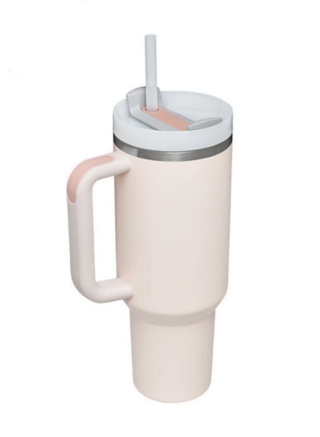 MIXDE 40oz Water Bottle Vacuum Tumbler with Straw Stainless Steel Coffee Mug - Image 1