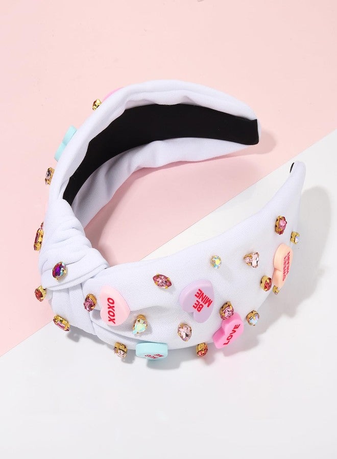 سيالكسهيني أطواق رأس لعيد الحب من سيالكسيني للنساء، أطواق رأس على شكل قلوب محادثة، أساور هيشي وردية، أقراط LOVE XOXO، ملابس وإكسسوارات وهدايا مجوهرات لعيد الحب، هدايا للحفلات (النمط د) - Image 3