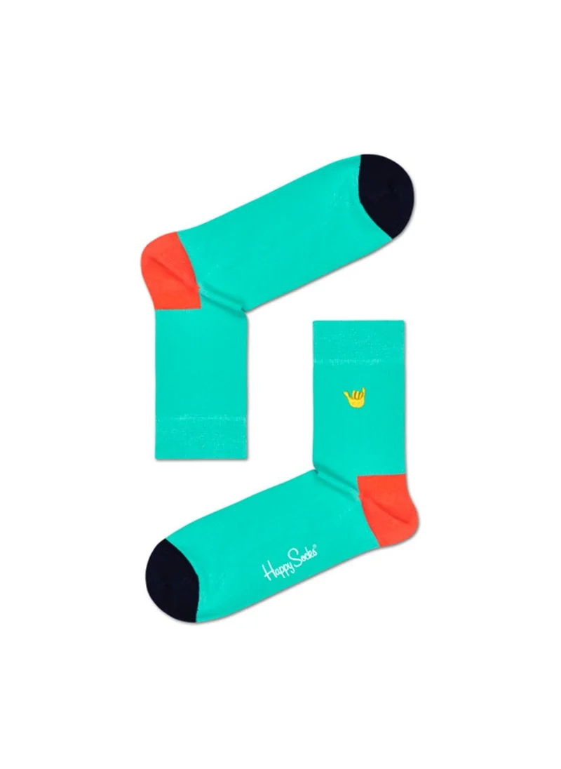 Happy Socks EMBROIDERY HANG LOOSE 1/2 CREW SOCK