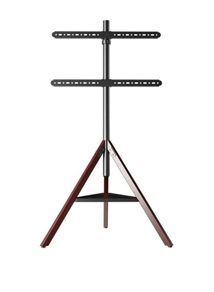 Height Adjustable Floor TV Stand with Tripod Base and Storage Trays for 32-75 inch Screens, 180°Swivel Portable TV Mount for Bedroom, Living Room, Artistic Easel Studio