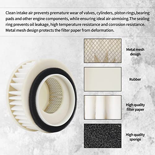 XuLong Vstar 650 Air Filter 4TR-14451-00 Cleaner Compatible with Yamaha V-Star 650 XVS650 Custom Drag Star 650 XVS650A, Vstar 650 XVS650A Classic XVS650AT - Image 3