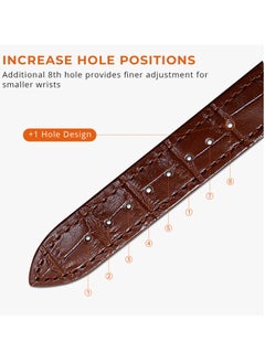 Adando Adando Genuine Leather Watch Strap Soft Bamboo Pattern Genuine Cowhide Leather Strap Leather Replacement Watch Band for Men Women 20mm 22mm Replacement Bands for Watch Accessories for Watch  - Image 5