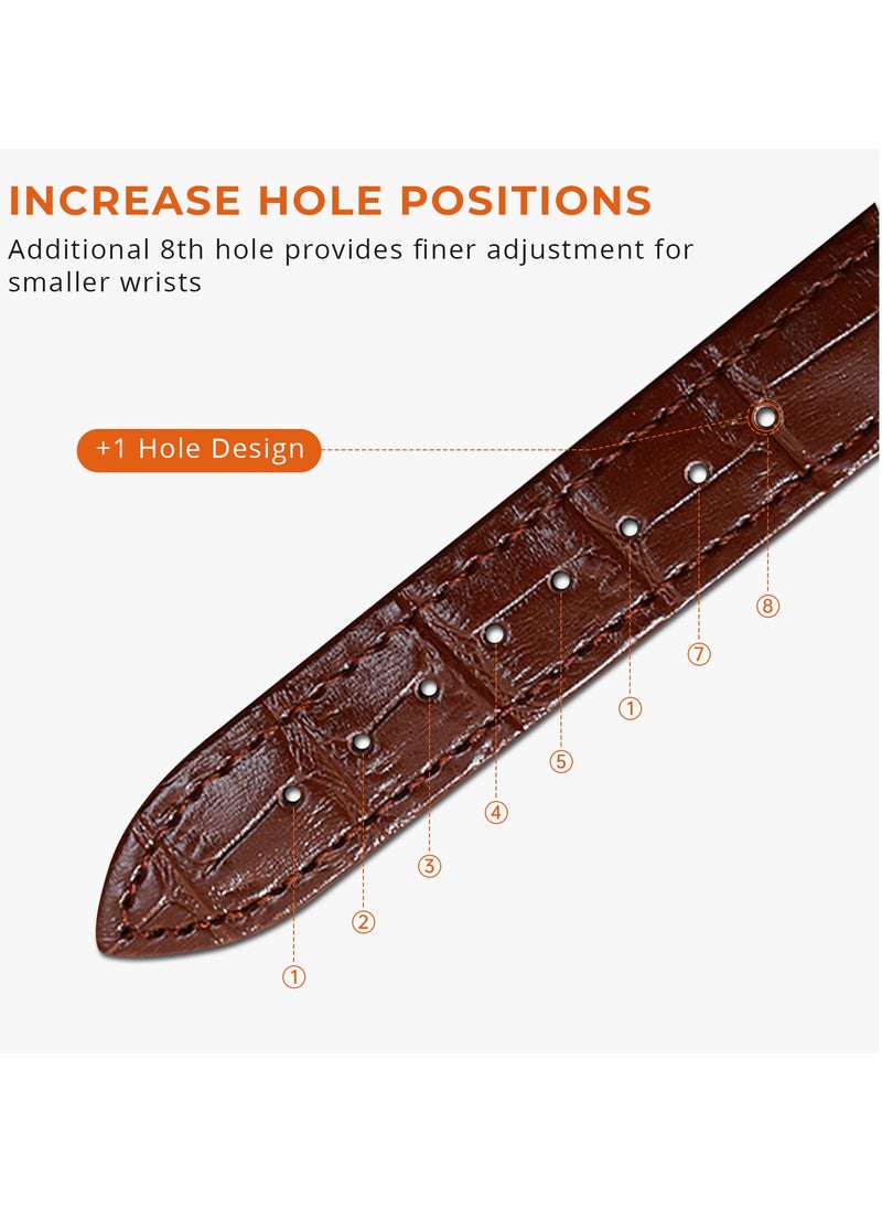 Adando - Adando Genuine Leather Watch Strap Soft Bamboo Pattern Genuine Cowhide Leather Strap Leather Replacement Watch Band for Men Women 20mm 22mm Replacement Bands for Watch Accessories for Watch - Image 1