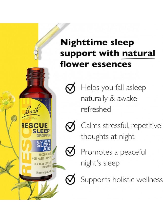 RESCUE RESCUE Stress Relief & Sleep Support Bundle, Non-Alcohol Formulas, Bach Remedy Dropper 20mL 2-Pack Sleep Dropper 20mL, Homeopathic Flower Essences  - Image 3