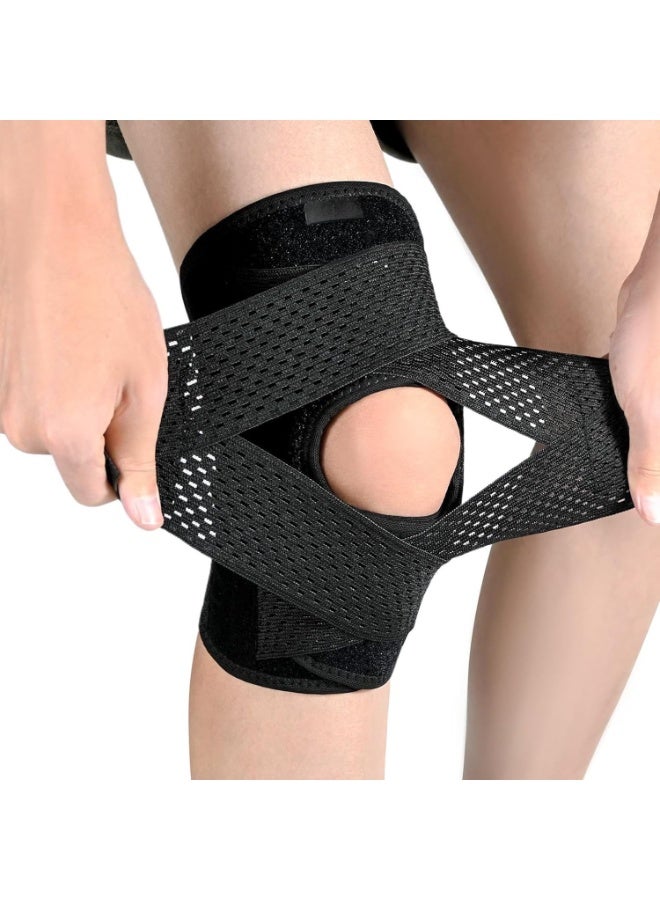 Adjustable Knee Brace with Side Stabilizers – Compression Knee Support for Pain Relief & Sports Use - Image 1