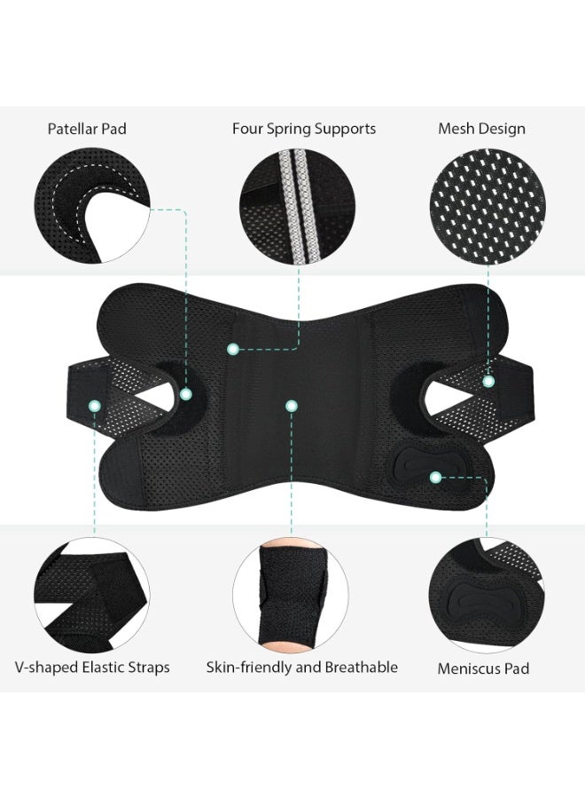 Adjustable Knee Brace with Side Stabilizers – Compression Knee Support for Pain Relief & Sports Use - Image 2