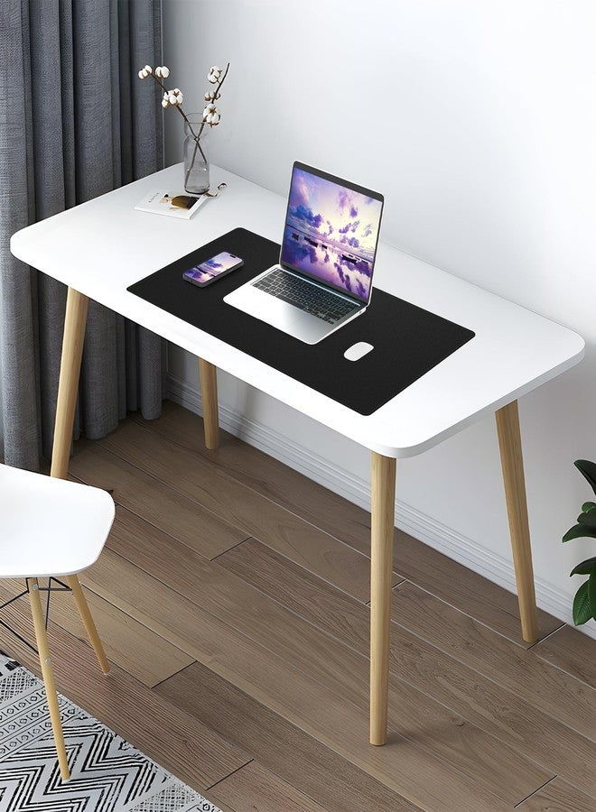 AFIING Dual-Sided Desk Pad, Natural Cork & PU Leather Large Mouse mats for Office and Home Work, Desk Protector Non-Slip, Waterproof, Easy Clean (Black, 23.6" x 13.7") - Image 4