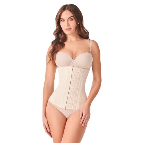 Ann Chery Corset Waist Trainer for Women - Colombian Waist Cincher - 3 Hook Latex Body Shaper Beige - Image 3