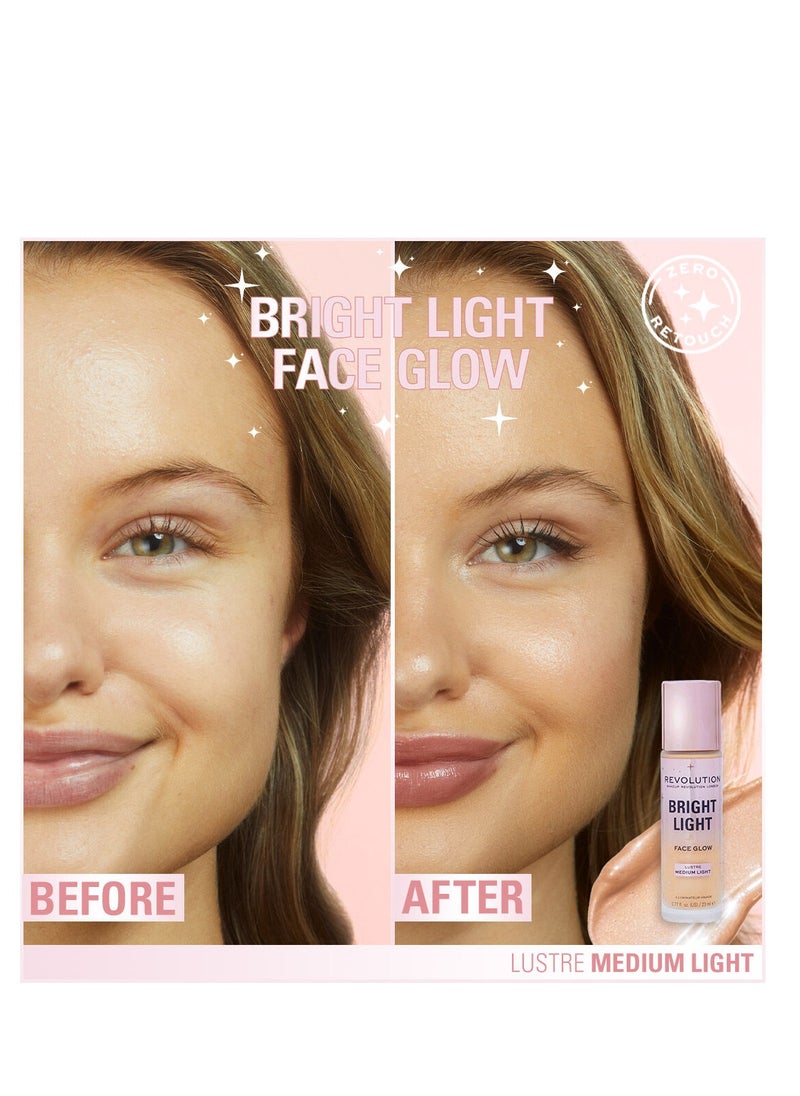 REVOLUTION - Makeup Revolution Bright Light Face Glow Lustre Medium Light - Image 1
