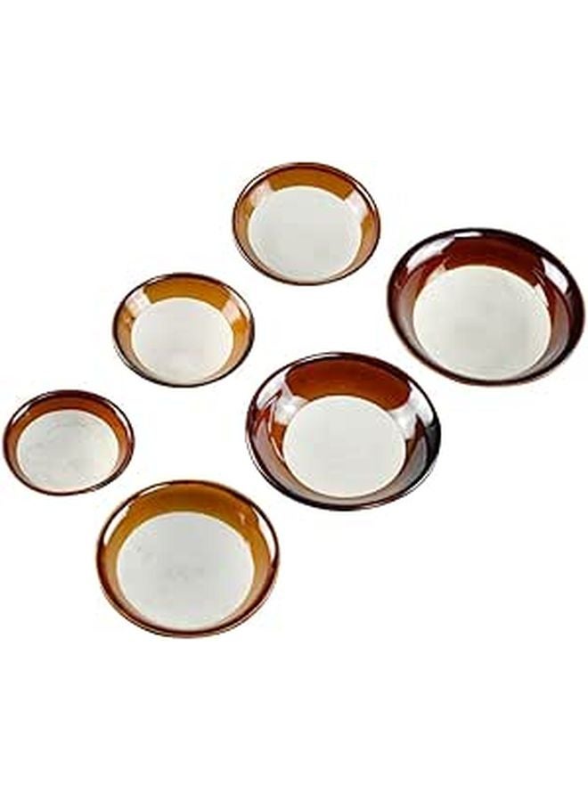 5Pcs Vintage Ceramic Stew Bowls Set Food Grade Pottery Soup and Poached Egg Bowls - Image 1
