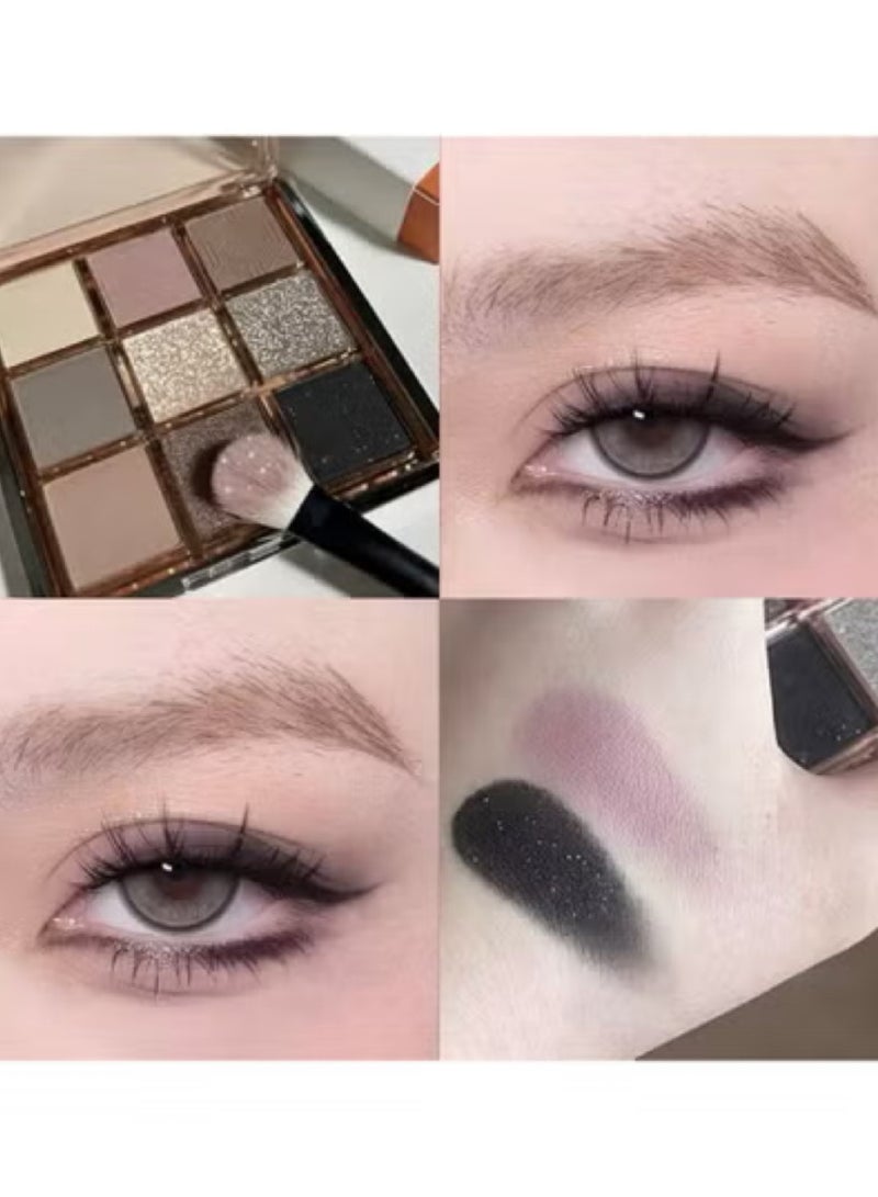 Eyeshadow Palette Chocolates 9 Colours Contour Palette Brown Eyeshadow Make Up Palettes Long Lasting Shimmer Matte Highly Pigmented Natural Look Travel Size Eye Shadows Palette For Women Girls - Image 2