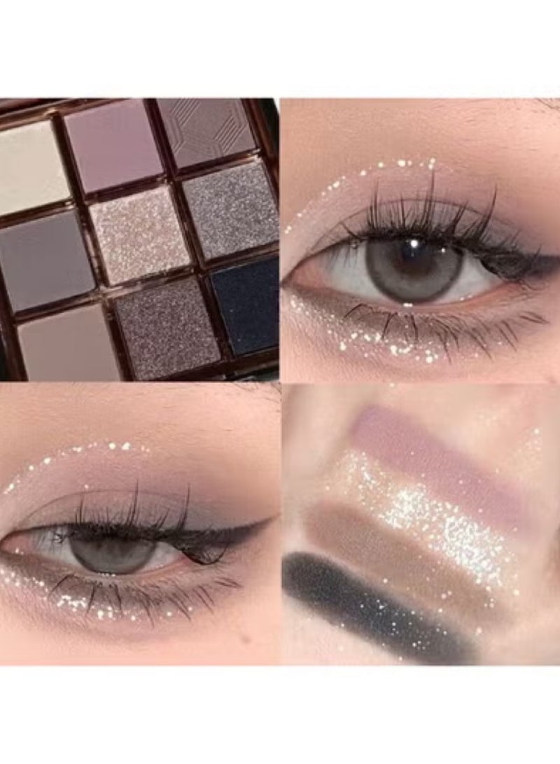 Eyeshadow Palette Chocolates 9 Colours Contour Palette Brown Eyeshadow Make Up Palettes Long Lasting Shimmer Matte Highly Pigmented Natural Look Travel Size Eye Shadows Palette For Women Girls - Image 3