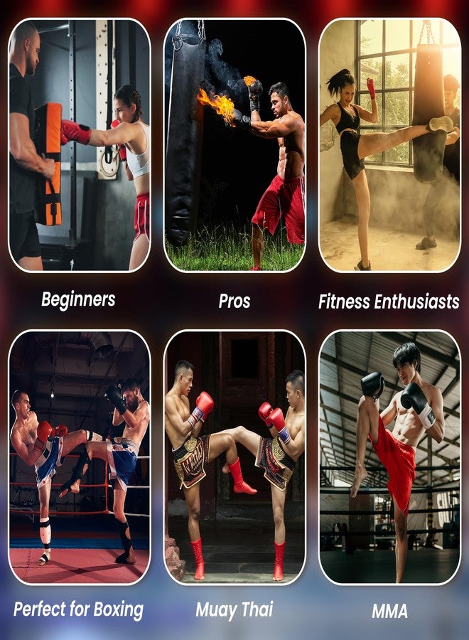 PulseITKnockout Boxing Gloves for Men & Women - Premium PU Leather Training & Sparring Gloves - Kickboxing, Muay Thai & MMA Fitness Gear (Black) - Image 5