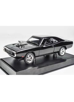 Generic 1/32 Dodge Charger Car Model - Fast & Furious Dom's 1970 R/T Alloy Diecast Pull-Back Toy with Lights & Sounds, Collectible Muscle Vehicle Gift for Kids & Adults, Black  - Image 1