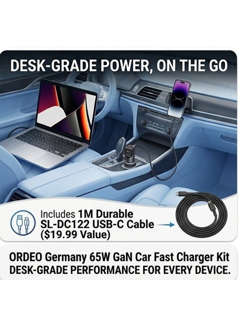 ORdEO 38W Car Fast Charger, (USB- Type C) Dual Port, Safe & Stable Fast Charging for iPhones & Android - Image 3