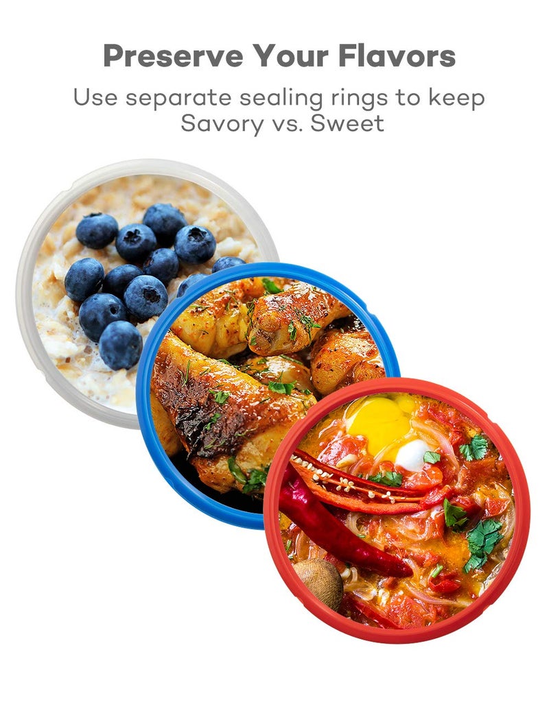 Goldlion Goldlion Sealing Ring Compatible with Ninja Foodi 5 Quart 6.5 Quart and 8 Quart Silicone Gasket Accessories Rubber Sealer Replacement for Pressure Cooker and Air Fryer, Pack of 3  - Image 2