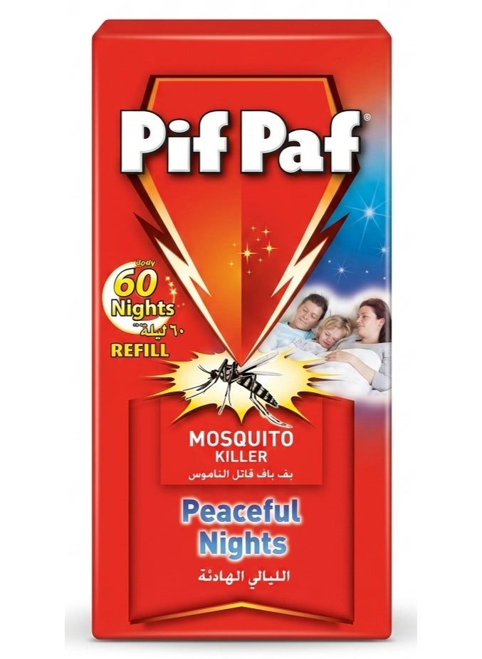 Pif Paf 4pcPif Paf Mosquito Killer Liquid Electric Device Kit 60 Nights Refill 45ml - Image 2