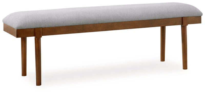 Signature Design by Ashley Signature Design by Ashley Lyncott 59 Upholstered Solid Wood Frame Dining Bench GrayBrown 