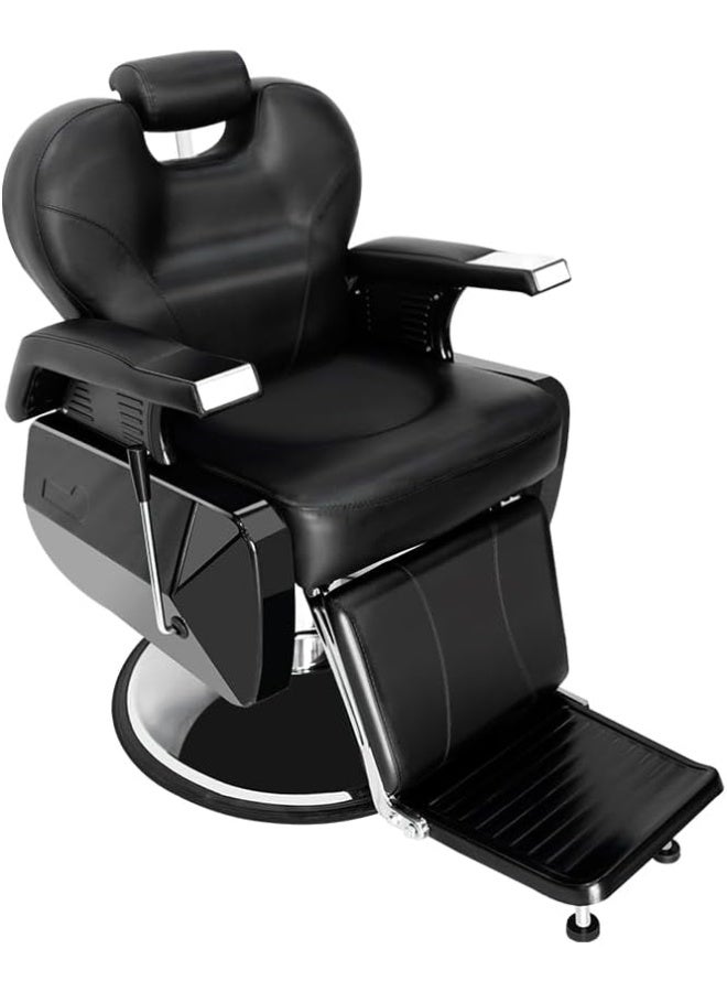 Meishida Barber Chair Professional Men Salon for Hair Stylist, Hair Cutting Chair for Barber Shop Furniture - Black  - Image 1