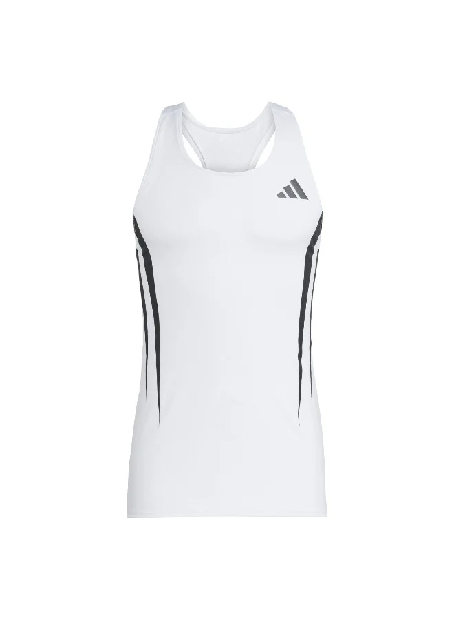 Adidas Adidas Adizero A Sgl M White Singlet (Shirt) T-Shirts For Men