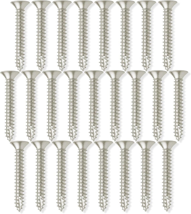 CAULDHAM Store Chrome Wood Screws #9 x 1-1/2 Inch for Door Hinges - 25 Pack - Image 3