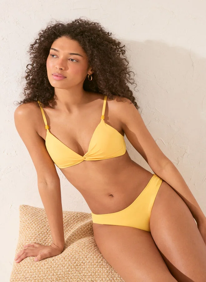 women'secret Yellow push-up effect triangle bikini top
