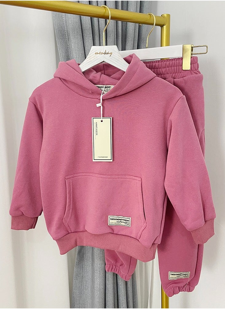 UNIVERSAL Girl'S 2 Piece Outfits Letter Print Long Sleeve Hoodie and Sweatpants Sweatsuits  - Image 1