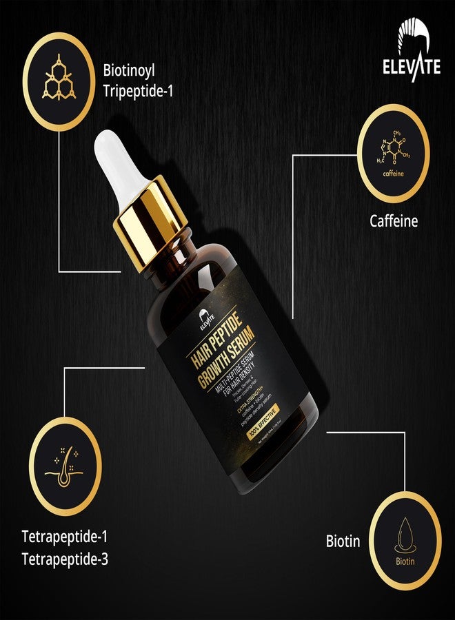 Elevate Multi-Peptide Hair Growth Serum Caffeine + Biotin Peptide Density for Fuller Thicker Visibly Longer Natural Hair Regrowth - Vegan Safe & Gentle Scalp Serum Formula Treatment for Thinning Loss - Image 4
