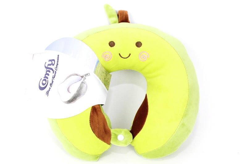 Generic Comfy Neck Support Soft Fiber Travel Neck Pillow U-Shape For Car, Travel, Office,Airplane and Gifts - Avocado - Image 3