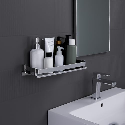 ARQUIN Bathroom Shelf Organizer 5x12 Inch | 304 Grade Stainless Steel Bathroom Shelf & Racks | Wall Shelf for Bathroom Accessories Set Storage Shelves for Kitchen | Kitchen Shelves & Racks - Image 2