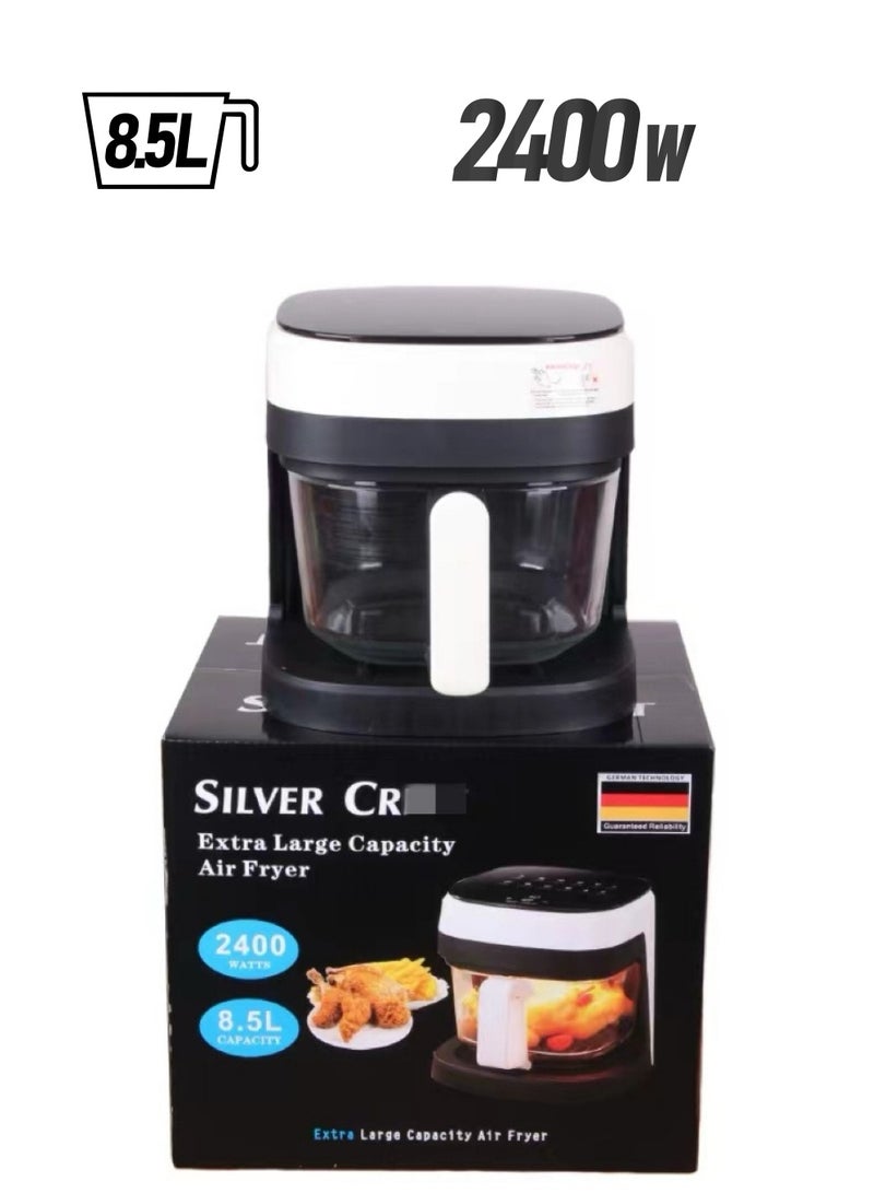 8.5L 2400W Digital Smart Visible Glass Mini Air Fryer  - Image 1