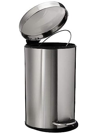 Generic Ranjo Enterprises Stainless Steel Round Dustbin for Home Office Bathroom Kitchen and Room Garbage Bin Trash Can with Plastic Bucket and Lid 5 Litre  - Image 3